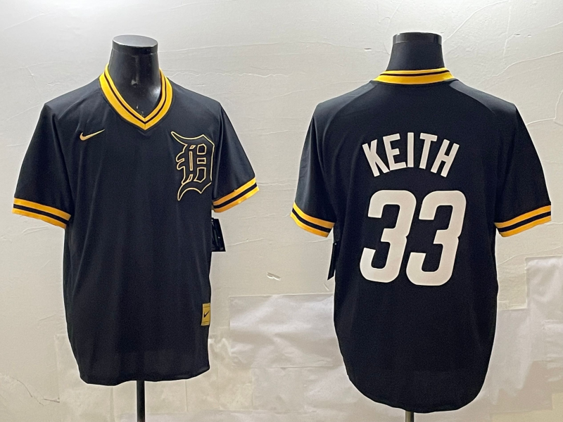 Men's Detroit Tigers Colt Keith #33 Black Jersey